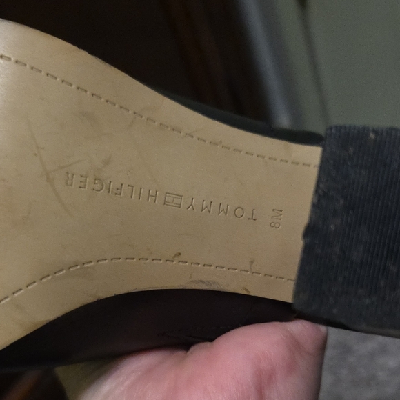 Tommy Hilfiger Black Mules with Gold Accent - Picture 6 of 7
